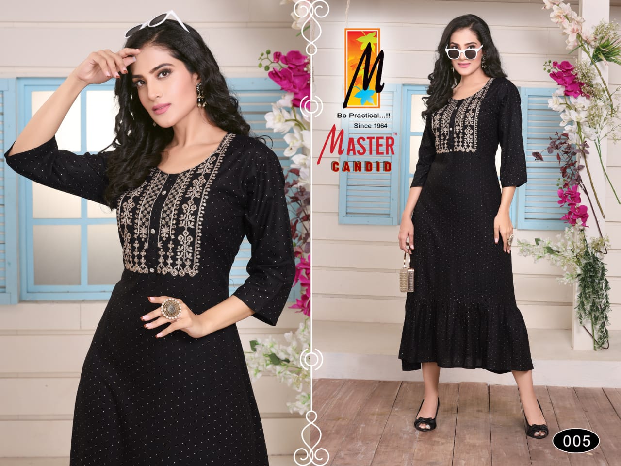 Master Candid Heavy Rayon Fancy Designer Latest Designer Kurti Collection